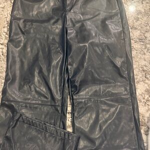 Black Faux Leather Pants